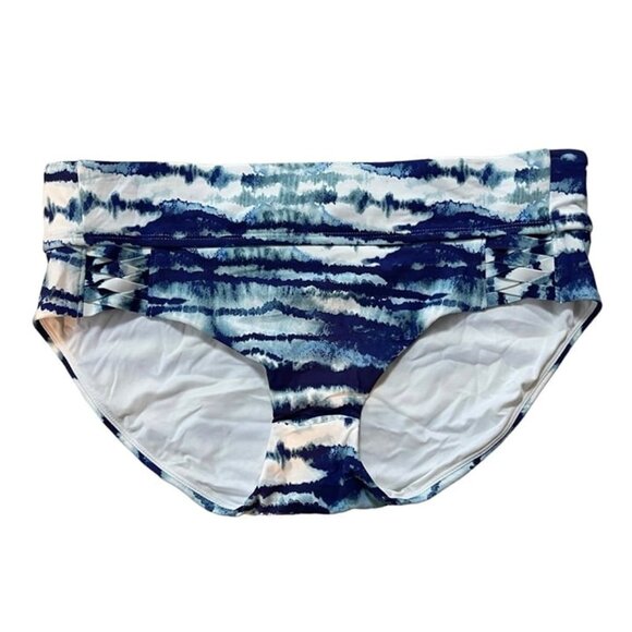 New (NWOT) CALIA by Carrie Underwood Bikini Bottom Ocean Waves Blue - M - Picture 1 of 7